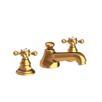 Newport Brass Newport Brass Astor 1.2 GPM Widespread Bathroom Faucet with Pop-Up Drain Assembly - Satin Gold (PVD) Newport Brass Newport Brass Astor 1.2 GPM Widespread Bathroom Faucet with Pop-Up Drain Assembly - Satin Gold (PVD)