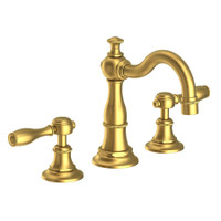 Newport Brass Victoria 1.2 GPM Widespread Bathroom Faucet with Pop-Up Drain Assembly - Satin Brass (PVD) Newport Brass Victoria 1.2 GPM Widespread Bathroom Faucet with Pop-Up Drain Assembly - Satin Brass (PVD)