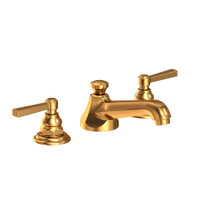Newport Brass Astor 1.2 GPM Widespread Bathroom Faucet with Pop-Up Drain Assembly - Aged Brass Newport Brass Astor 1.2 GPM Widespread Bathroom Faucet with Pop-Up Drain Assembly - Aged Brass