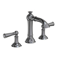 Newport Brass Aylesbury 1.2 GPM Widespread Bathroom Faucet with Pop-Up Drain Assembly - Midnight Chrome