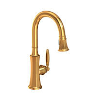 Newport Brass Metropole 1.8 GPM Single Hole Pull Down Kitchen Faucet - Aged Brass