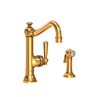 Newport Brass Jacobean 1.8 GPM Widespread Kitchen Faucet - Aged Brass