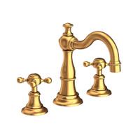 Newport Brass Victoria 1.2 GPM Widespread Bathroom Faucet with Pop-Up Drain Assembly Satin Gold (PVD) Newport Brass Victoria 1.2 GPM Widespread Bathroom Faucet with Pop-Up Drain Assembly Satin Gold (PVD)