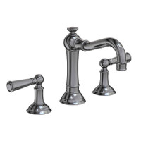 Newport Brass Jacobean 1.2 GPM Widespread Bathroom Faucet with Pop-Up Drain Assembly - Midnight Chrome