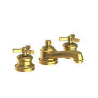 Newport Brass Miro 1.2 GPM Widespread Bathroom Faucet with Pop-Up Drain Assembly Satin Brass (PVD)