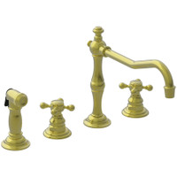 Newport Brass Chesterfield 1.8 GPM Widespread Kitchen Faucet - Polished Brass Uncoated (Living) Newport Brass Chesterfield 1.8 GPM Widespread Kitchen Faucet - Polished Brass Uncoated (Living)