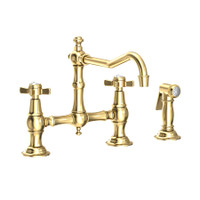 Newport Brass Fairfield 1.8 GPM Widespread Bridge Kitchen Faucet - Forever Brass (PVD) Newport Brass Fairfield 1.8 GPM Widespread Bridge Kitchen Faucet - Forever Brass (PVD)