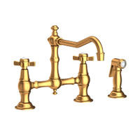Newport Brass Fairfield 1.8 GPM Widespread Bridge Kitchen Faucet - Satin Gold (PVD) Newport Brass Fairfield 1.8 GPM Widespread Bridge Kitchen Faucet - Satin Gold (PVD)