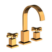 Newport Brass Secant 1.2 GPM Widespread Bathroom Faucet with Pop-Up Drain Assembly , Polished Gold (PVD)