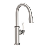 Newport Brass Chesterfield 1.8 GPM Single Hole Pull Down Kitchen Faucet - Stainless Steel (PVD)