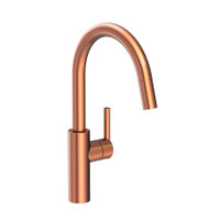 Newport Brass East Linear 1.8 GPM Single Hole Pull Down Kitchen Faucet, Antique Copper