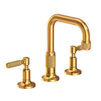 Newport Brass Clemens 1.2 GPM Widespread Bathroom Faucet with Pop-Up Drain Assembly - Aged Brass