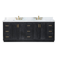 Altair Clarity & main 84" Double Bathroom Vanity Set with Grain White Engineered Stone Countertop Altair Clarity & main 84" Double Bathroom Vanity Set with Grain White Engineered Stone Countertop