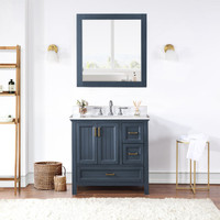 Altair Isla 36" Single Bathroom Vanity Set with Aosta White Engineered Stone Countertop Altair Isla 36" Single Bathroom Vanity Set with Aosta White Engineered Stone Countertop