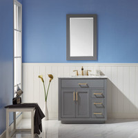 Altair Ivy 36" Single Bathroom Vanity Set with Carrara White Marble Countertop Altair Ivy 36" Single Bathroom Vanity Set with Carrara White Marble Countertop