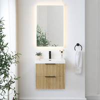 Altair Livia 24" Wall-mounted Single Bathroom Vanity with White Artificial Drop-in Sink Altair Livia 24" Wall-mounted Single Bathroom Vanity with White Artificial Drop-in Sink