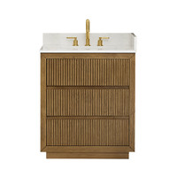 Altair Navan Bathroom Vanity in Weathered Brown with Grain White Engineered Stone Countertop No Mirror Altair Navan Bathroom Vanity in Weathered Brown with Grain White Engineered Stone Countertop No Mirror
