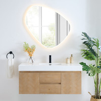 Altair Siena 48" Wall-mounted Single Bathroom Vanity with White Artificial Drop-in Sink Altair Siena 48" Wall-mounted Single Bathroom Vanity with White Artificial Drop-in Sink