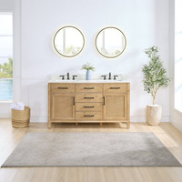 Altair Solana 60" Double Bathroom Vanity in Weathered Fir with Calacatta White Quartz Countertop Altair Solana 60" Double Bathroom Vanity in Weathered Fir with Calacatta White Quartz Countertop