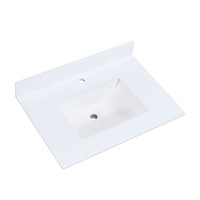 Altair Viterbo Single Sink Bathroom Vanity Countertop in Snow White Altair Viterbo Single Sink Bathroom Vanity Countertop in Snow White