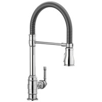 Delta Broderick 1.8 GPM Single Hole Pre-Rinse Pull Down Kitchen Faucet - Chrome
