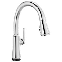 Delta Coranto 1.8 GPM Single Hole Pull Down Kitchen Faucet with On/Off Touch Activation, Magnetic Docking Spray Head and ShieldSpray - Chrome