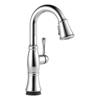 Delta Cassidy Pull-Down Bar/Prep Faucet with On/Off Touch Activation and Magnetic Docking Spray Head - Lumicoat Chrome