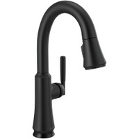 Delta Coranto 1.8 GPM Single Hole Pull Down Touchless Bar Faucet with Touch2O, ShieldSpray, MagnaTite Docking and Diamond Seal Cartridge Technologies - Matte Black