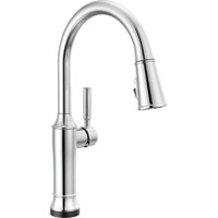 Delta Renaldi 1.8 GPM Single Hole Pull Down Touchless Kitchen Faucet with Touch2O Technology and Magnetic Docking Spray Head - Lumicoat Chrome