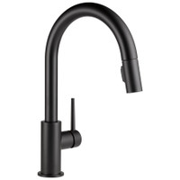 Delta Trinsic 1.8 GPM Single Hole Pull Down Kitchen Faucet with Limited Swivel - Matte Black