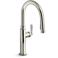 Kohler Edalyn by Studio McGee 1.5 GPM Single Hole Pull Down Kitchen Faucet with Boost Spray, DockNetik, ProMotion, and MasterClean Technologies - Vibrant Polished Nickel Kohler Edalyn by Studio McGee 1.5 GPM Single Hole Pull Down Kitchen Faucet with Boost Spray, DockNetik, ProMotion, and MasterClean Technologies - Vibrant Polished Nickel