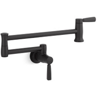 Kohler Traditional Wall-Mount Pot Filler Faucet - Matte Black