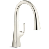 Kohler Graze 1.5 GPM Single Hole Pull Down Kitchen Faucet - Vibrant Polished Nickel Kohler Graze 1.5 GPM Single Hole Pull Down Kitchen Faucet - Vibrant Polished Nickel