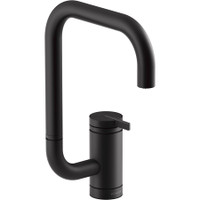 Kohler Components 1.5 GPM Single Hole Bar Faucet with Extended Reach Angled High-Arch Spout and Two Function Aerator with SoftRinse Spray - Matte Black Kohler Components 1.5 GPM Single Hole Bar Faucet with Extended Reach Angled High-Arch Spout and Two Function Aerator with SoftRinse Spray - Matte Black