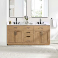 Altair Gavino 72" Free Standing Double Basin Vanity Set with Cabinet and Stone Composite Vanity Top