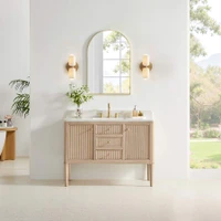 Altair Blaise 48" Free Standing or Wall Mounted Single Basin Vanity Set with Cabinet and Engineered Stone Vanity Top