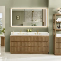 Altair Navan 72" Free Standing Double Basin Vanity Set with Cabinet and Engineered Stone Vanity Top