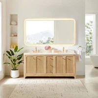 Altair Milner 72" Free Standing Double Basin Vanity Set with Cabinet and Engineered Stone Vanity Top
