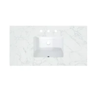 Altair Ceres 43" Engineered Stone Vanity Top with Backsplash