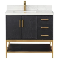 Altair Wildy 36" Free Standing Single Basin Vanity Set with Cabinet and Stone Composite Vanity Top
