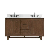 Altair Mowry 60" Free Standing Double Basin Vanity Set with Cabinet and Engineered Stone Vanity Top