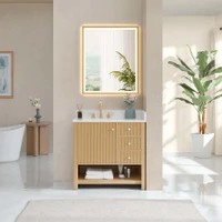 Altair Cecil 36" Free Standing Single Basin Vanity Set with Cabinet and Engineered Stone Vanity Top