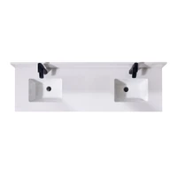 Altair Frosinone 73" Engineered Stone Vanity Top with Backsplash and Faucet Hole for Single Hole Faucet