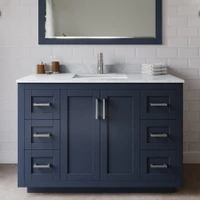 Wyndham Collection Miranda 48" Free Standing Single Basin Vanity Set with Cabinet and Marble Vanity Top