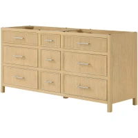 Wyndham Collection Isola 72" Double Free Standing Vanity Cabinet Only - Less Vanity Top