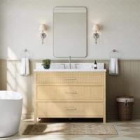 Wyndham Collection Isola 48" Free Standing Single Basin Vanity Set with Cabinet and Quartz Vanity Top