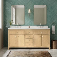 Wyndham Collection Rian 72" Free Standing Double Basin Vanity Set with Cabinet and Quartz Vanity Top