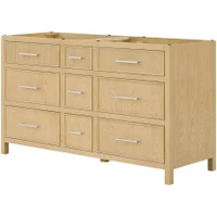 Wyndham Collection Isola 60" Double Free Standing Vanity Cabinet Only - Less Vanity Top