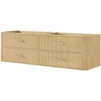 Wyndham Collection Francesca WM 72" Double Wall Mounted Vanity Cabinet Only - Less Vanity Top