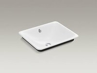 Iron Plains Wading Pool rectangular bathroom sink with Iron Black painted underside Iron Plains Wading Pool rectangular bathroom sink with Iron Black painted underside